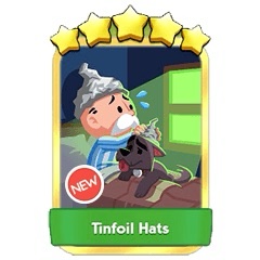 Monopoly Go - Golden Blitz_ 5⭐️ Tinfoil Hats
5 Stars / Golden / Set19-7